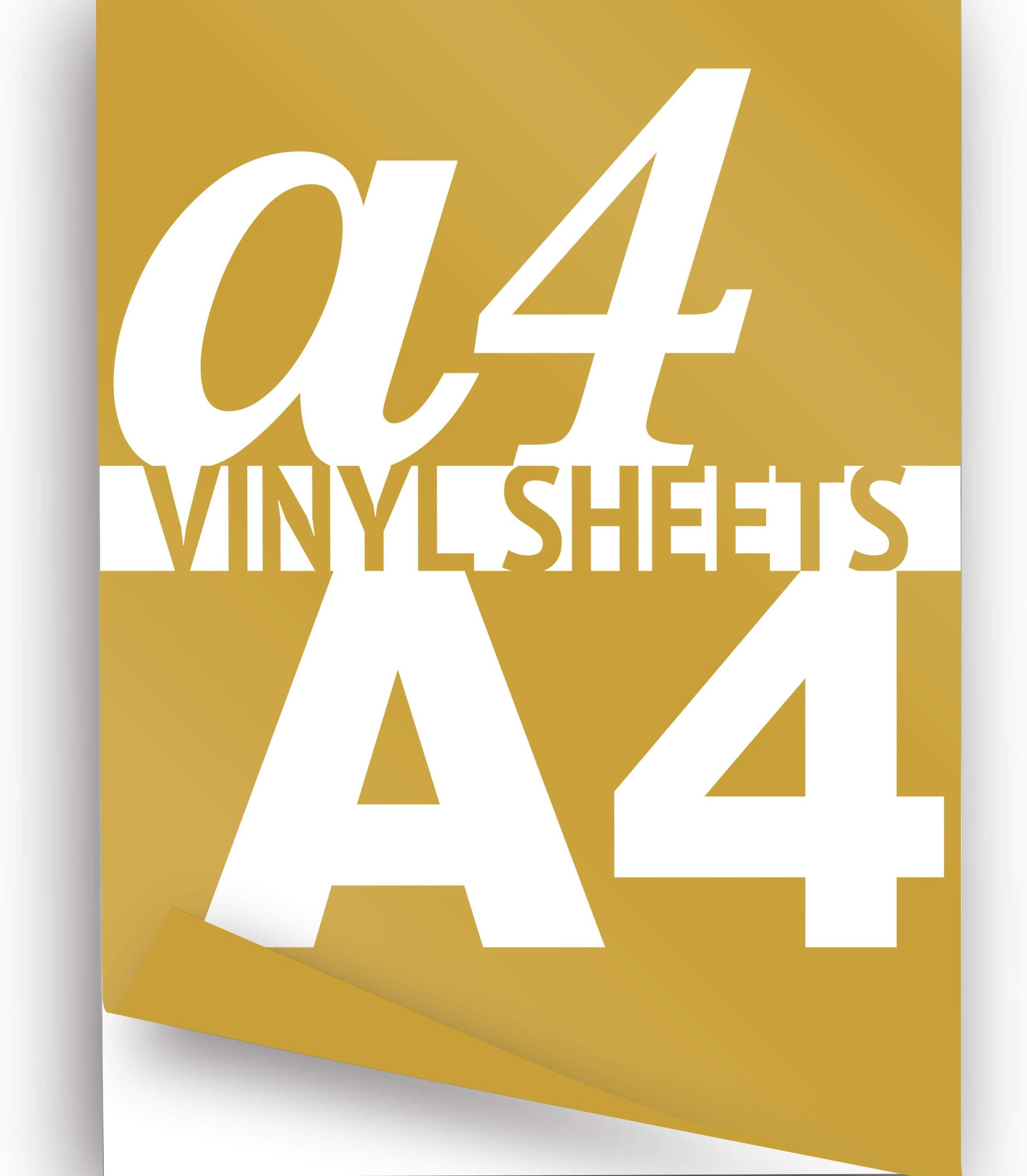 JasonCarlMorgan Printable Vinyl A4 Sheet Gold 297x210mm Gloss 10x Self-adhesive Sticker Paper