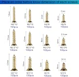 FandWay 1200Pcs Self-Tapping Screws Kit M2 M2.5 M3 Phillips Flat Head view 3