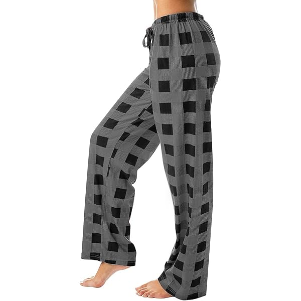 Pantalones De Pijama Con Cordón Para Mujer, Pierna Ancha, De Franela, A Cuadros, Con Cordones Y Bolsillos, Pantalones Deportivos De Moda, Ligeros, Cálidos, Para Vacaciones, Unisex, De Algodón, Blanco