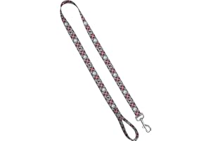Moose Pet Wear Dog Leash – Washington State University Cougars Pet Leash, Made in the USA – 1 Inch Wide x 6 Feet Long, Cougar Argyle