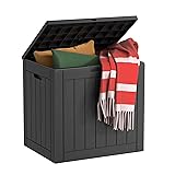 EasyUp 32 Gallon Resin Deck Box Waterproof, UV