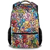 NICEFORNICE Dragon Backpack, 17 Inch Cute Kids Backpack for Primary School, Colorful Large Capacity Bookbag for Girls, Boys