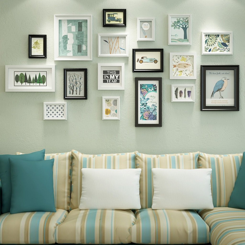 Zpxk Photo Frames Solid Wood Photo Wall Living Room Bedroom