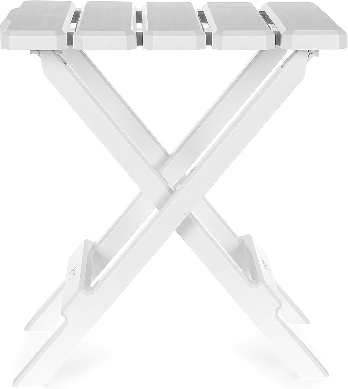 Camco Adirondack Portable Outdoor Folding Side Table - Perfect for The Beach, Camping, Picnics, Cookouts and More - Weatherproof and Rust Resistant - White (21035): Automotive