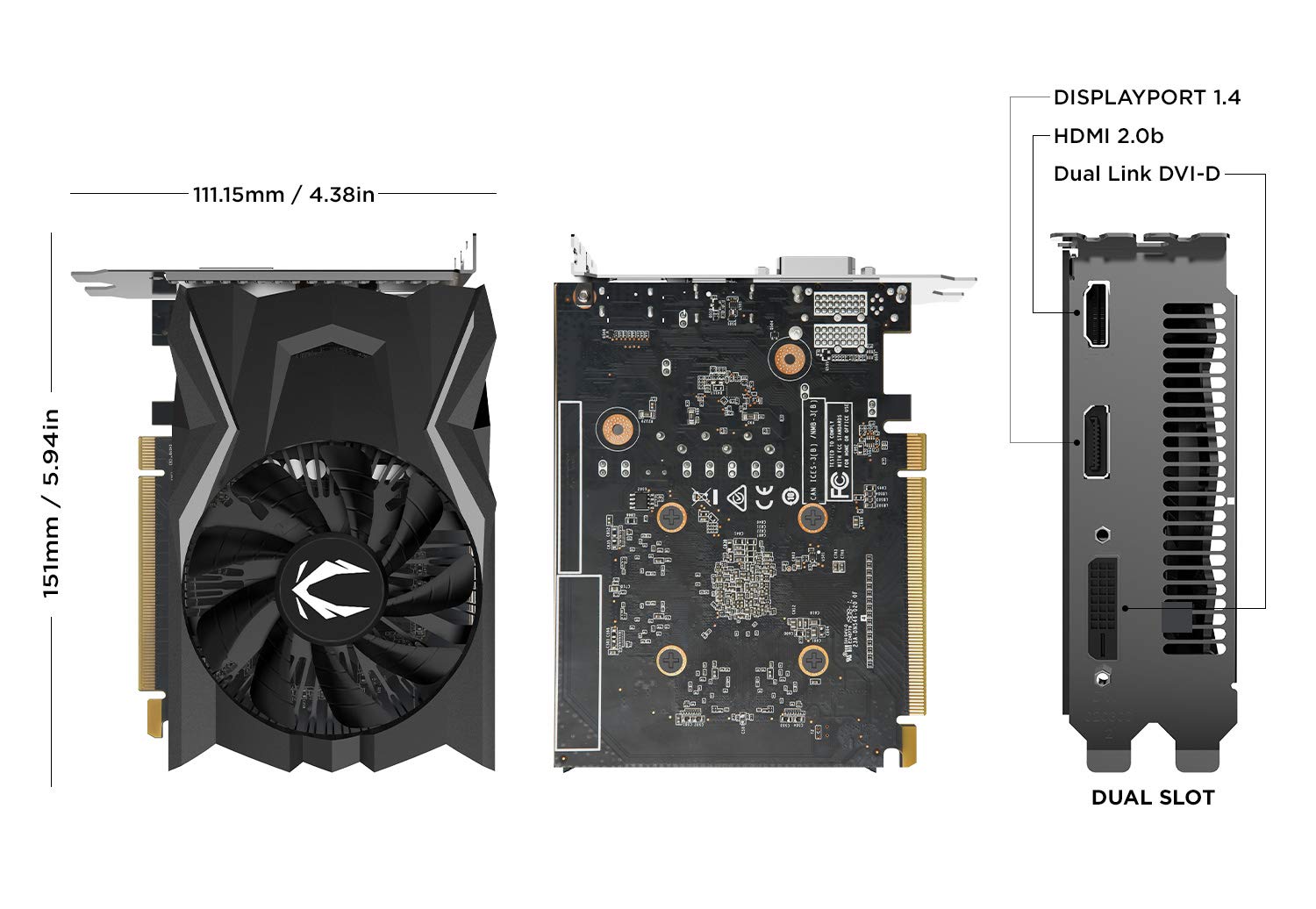ZOTAC Gaming GeForce GTX 1650 OC 4GB GDDR5 128Bit Gaming Graphics Card, Super Compact, ZT