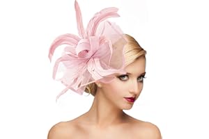 dressfan Womens Fascinator Hat Headpiece Vintage 20s 50s Accessories Headband for Kentucky Derby/Wedding/Cocktail/Tea Party