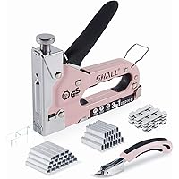 SHALL Staple Gun Heavy Duty, 3-in-1 Upholstery Staple Gun Kit with 3000 Staples, Stapler Remover, Manual Brad Nailer with Spe