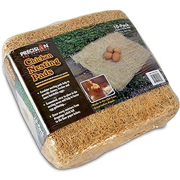 Petmate Precision Pet Excelsior Nesting Pads Chicken Bedding 13x13 Inches Package Of 10