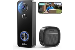 BOIFUN 2K Head‑to‑Toe View Doorbell Camera Wireless, No Subscription Required, Smart AI Detection & Alert, 2K Night Vision, Two‑Way Audio, IP65 Waterproof, Battery Video Doorbell, 2.4 GHz Wi‑Fi Only