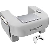DREAMANIA Reading Pillow Lap Desk With Adjustable Arm Support, Grey | Laptop Gaming Pillow, For Working &amp; Crocheting, Memory Foam, For Adult Sitting in Bed, Sofa, Floor, Machine Washable