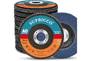 SUPBICCO 10 PCS 40 Grit Flap Discs 4 1/2 for Angle Grinder, Type 29 Sanding Flap Disc, High Density Aluminum Oxide Abrasives Grinding Wheel, Flapper Disk