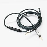 NewFantasia 3.5mm to 2.5mm Male Audio Cable Compatible with Audio Technica ATH-M50x(2.5mm Port), ATH-M40x, ATH-M70x, ATH-M60X Headphone, Remote Volume Mic Compatible with Samsung Galaxy Android Phone