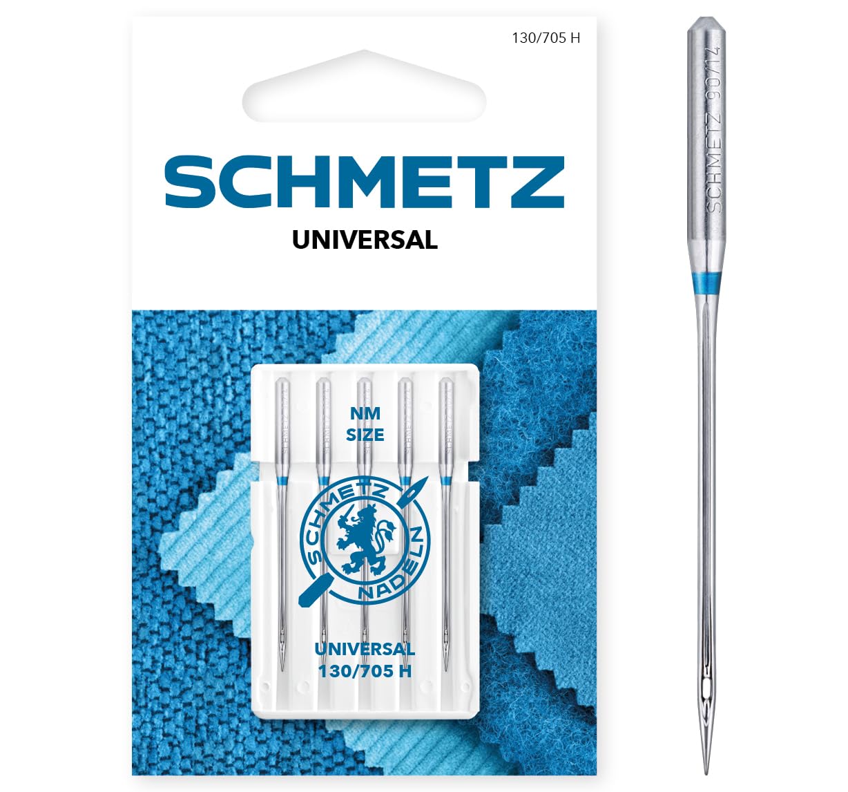 SCHMETZ | 5 Sewing Machine Needles | Universal | 130/705 H | Size 60/8