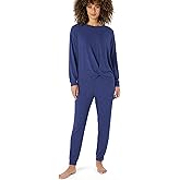 Eddie Bauer Lounge Sets for Women, Cozy Soft 2 Piece Loungewear Pajamas with Long Sleeve Shirt and Jogger - PJs
