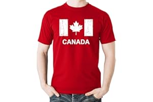 Witty Fashions Canada Flag - Funny Canadian Pride - Maple Leaf - July 1st Canada Day Novelty Men's T-Shirt