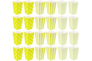 Movie Night Popcorn Paper Boxes,Vertical Pattern Dot Wave Color Fashion Vintage Retro Party Design Red & White Colored Nostal