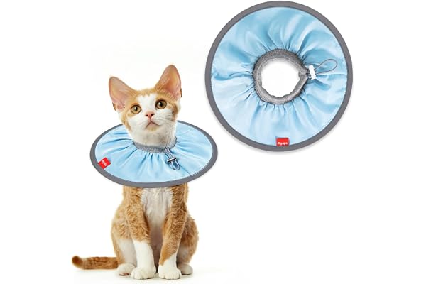 Agape Summer Soft Cat Cone, Lightweight Collar to Stop Licking & Scratching | Comfy Adjustable Cat Elizabethan Collar for Aft