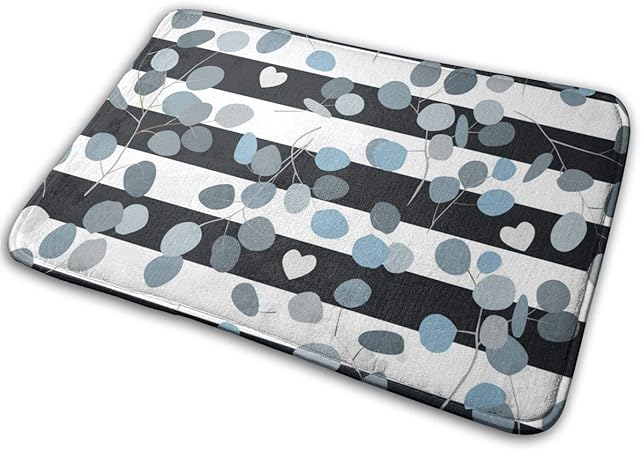 shizh Alfombra Ramas de eucalipto con Hojas de Plata Alfombra de Puerta