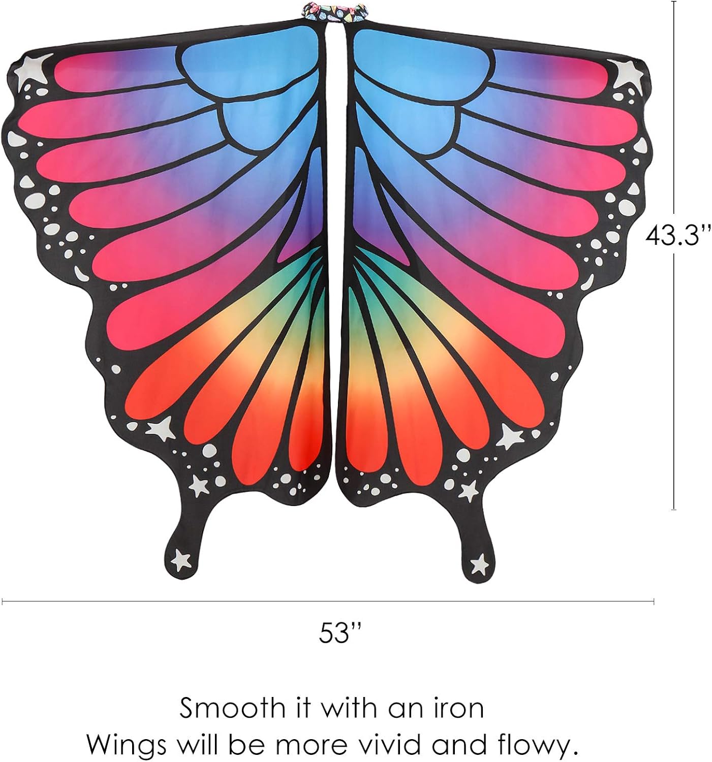 Butterfly Wings for Girls Kids Halloween Costume Fairy Shawl Festival Rave Dress: Clothing
