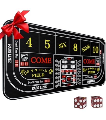 Amazon.com: Craps Table Top Felt Layout - 36