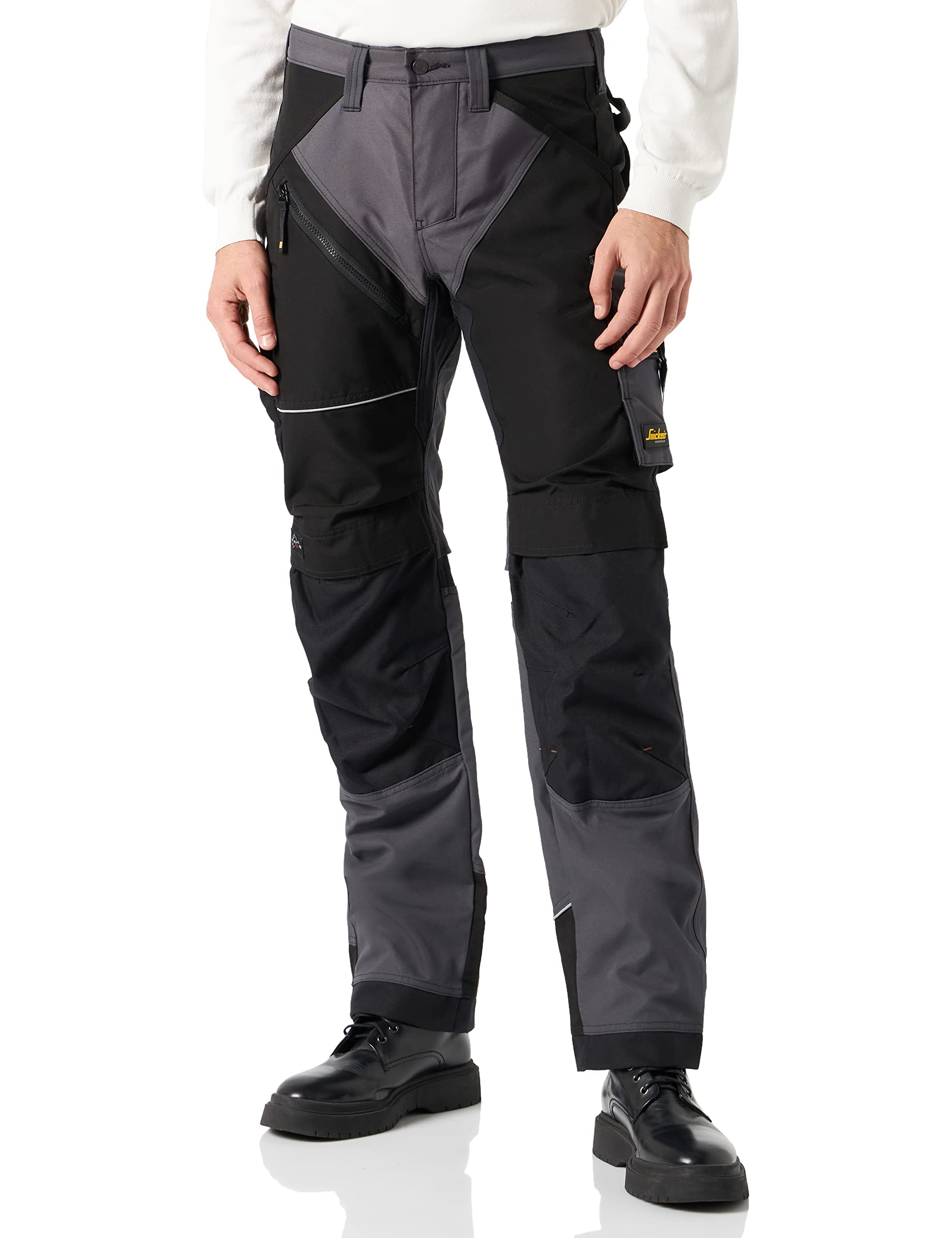 Snickers 63035804056 Size 56 "Ruffwork" Work Trousers - Steel Grey/Black