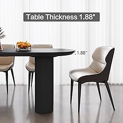 Guyii 55.11" Dining Table Set with 6 Chairs, Modern