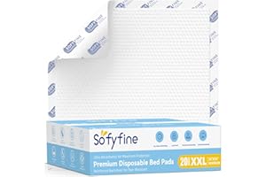 SOFYFINE 135 Gram Heavy Duty Chucks 36"x36" Disposable Tear Resistant Adult Incontinence Bed Pads,XXL Extra Large Thicken Puppy Pee Pad,10X Super Absorbency 360 Lb Transfer[20 Pads]