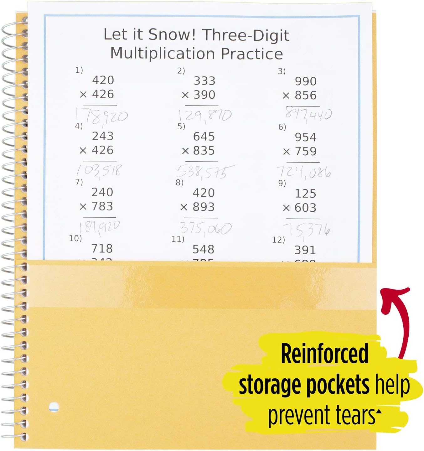 Five Star Spiral Notebook, 5 Subject, Wide Ruled Paper, 200 Sheets, 10-1/2 x 8 inches, Assorted colors, (05206) : Writing Notebooks : Office Products