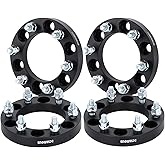 DCVAMOUS 4PC Black 6x5.5 6x139.7 Wheel Spacers 1 Inch with 14x1.5 Studs Compatible with Chevy GMC Express Suburban Silverado 1500 Tahoe | Yukon Sierra 1500 | 1999-2024 Escalade | 2019-2024 RAM1500