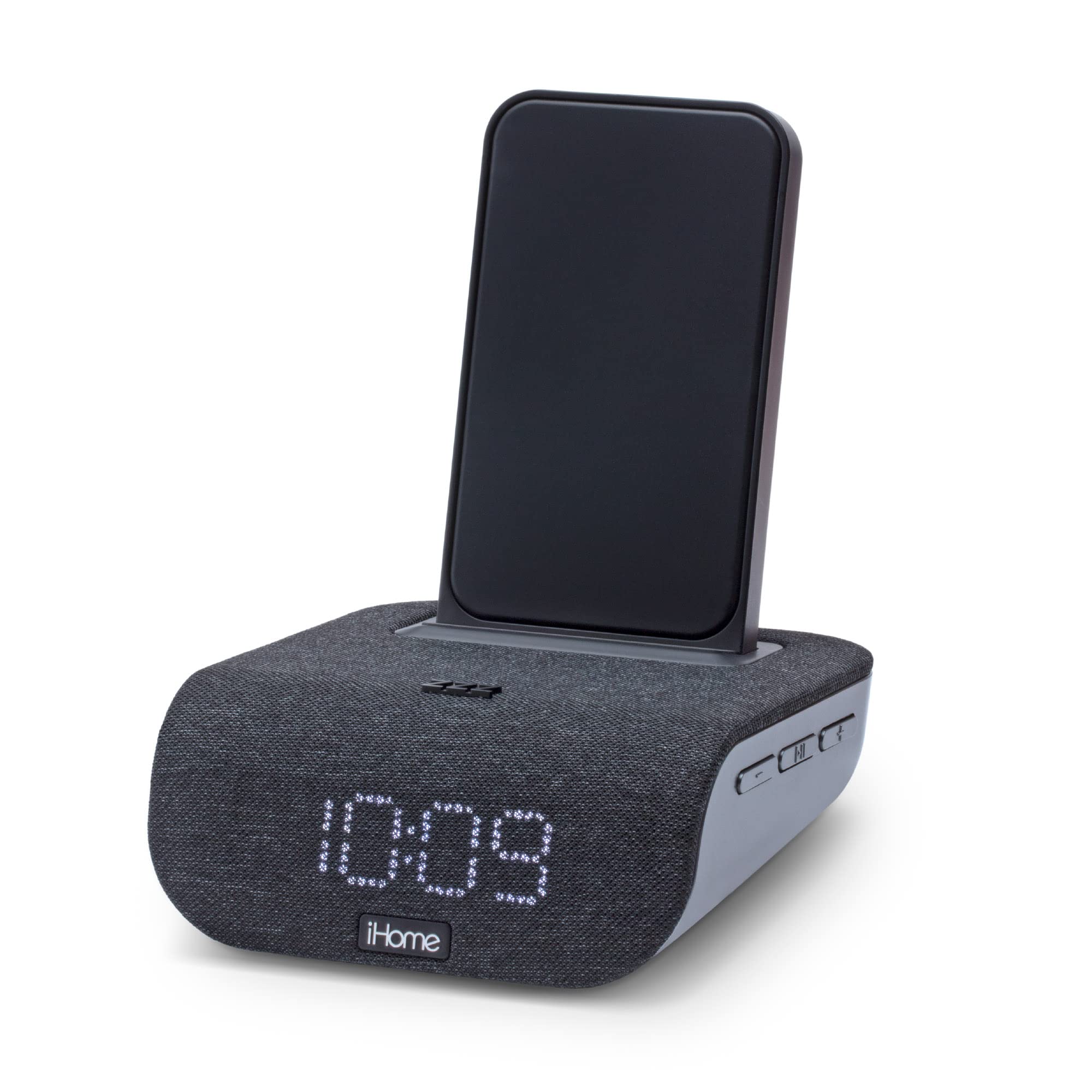 IHome Alarm Clock With Wireless Charging, USB Charging, And