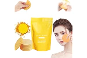 DAGIIK Sugar Baby Turmeric Kojic Pads, Sugar Baby Glow up Pads, Turmeric & Kojic Acid Pads, Sugar Baby Turmeric Kojic Pads for Face, 100% Natural Compressed Facial Sponges for Facial Cleansing (90Pads)