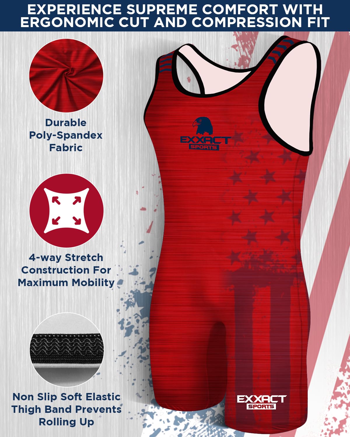Mua Exxact Sports Sublimated Wrestling Singlet for MMA, Powerlifting ...