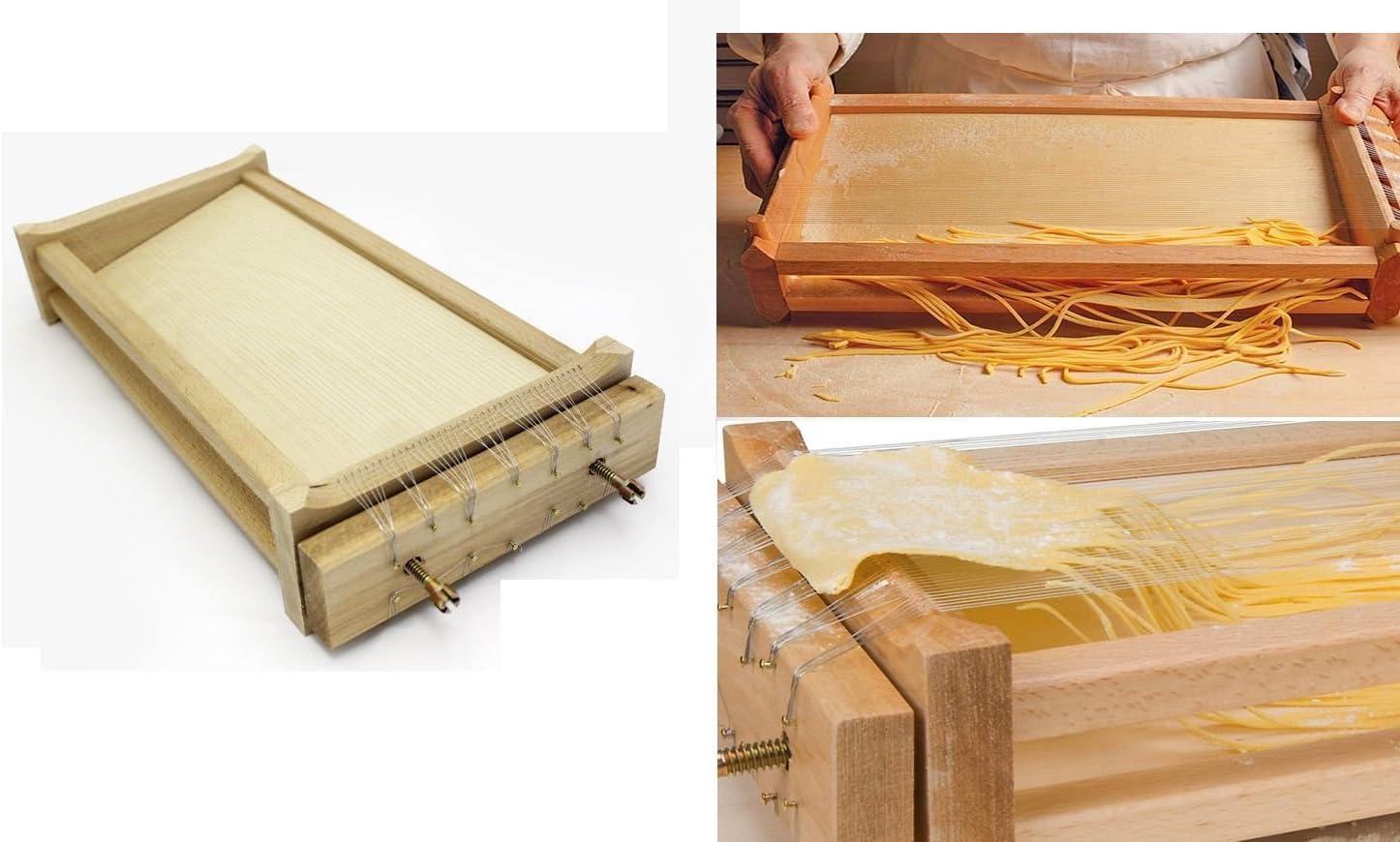 1 Piece Chitarra Double Sided Pasta Cutter, 1 Side for Spaghetti and