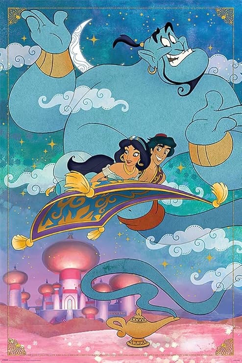 Amazon Com Poster Stop Online Aladdin Movie Poster A Whole New World Magic Carpet Size 24 X 36 Posters Prints