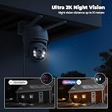 Codnida 2K Outdoor WiFi PTZ Security Camera 360° Night Vision Human Detection view 6