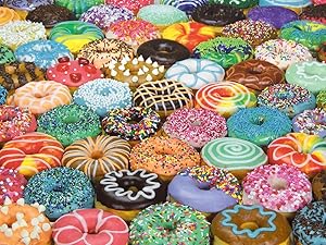 300 Large Piece Puzzle for Adults: Difficult Donuts Jigsaw Puzzle