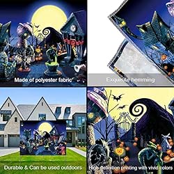 ZTHMOE 10x8ft Halloween Nightmare Themed Party