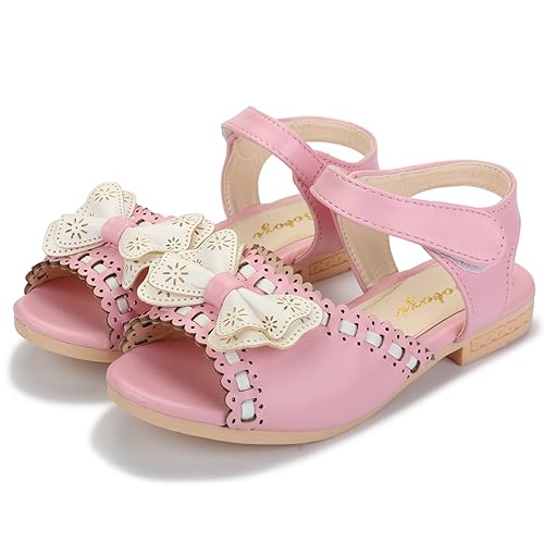 Buy Petit Bari Girls Shoes Cute Princess Open Toe Bowknot Sandals Pink 28 M Eu 11 M Us Little Kid At Amazon In