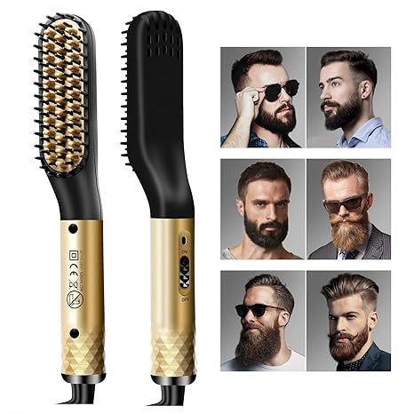 Lorchar Beard Straightener For Men Hair Straightening Brush For