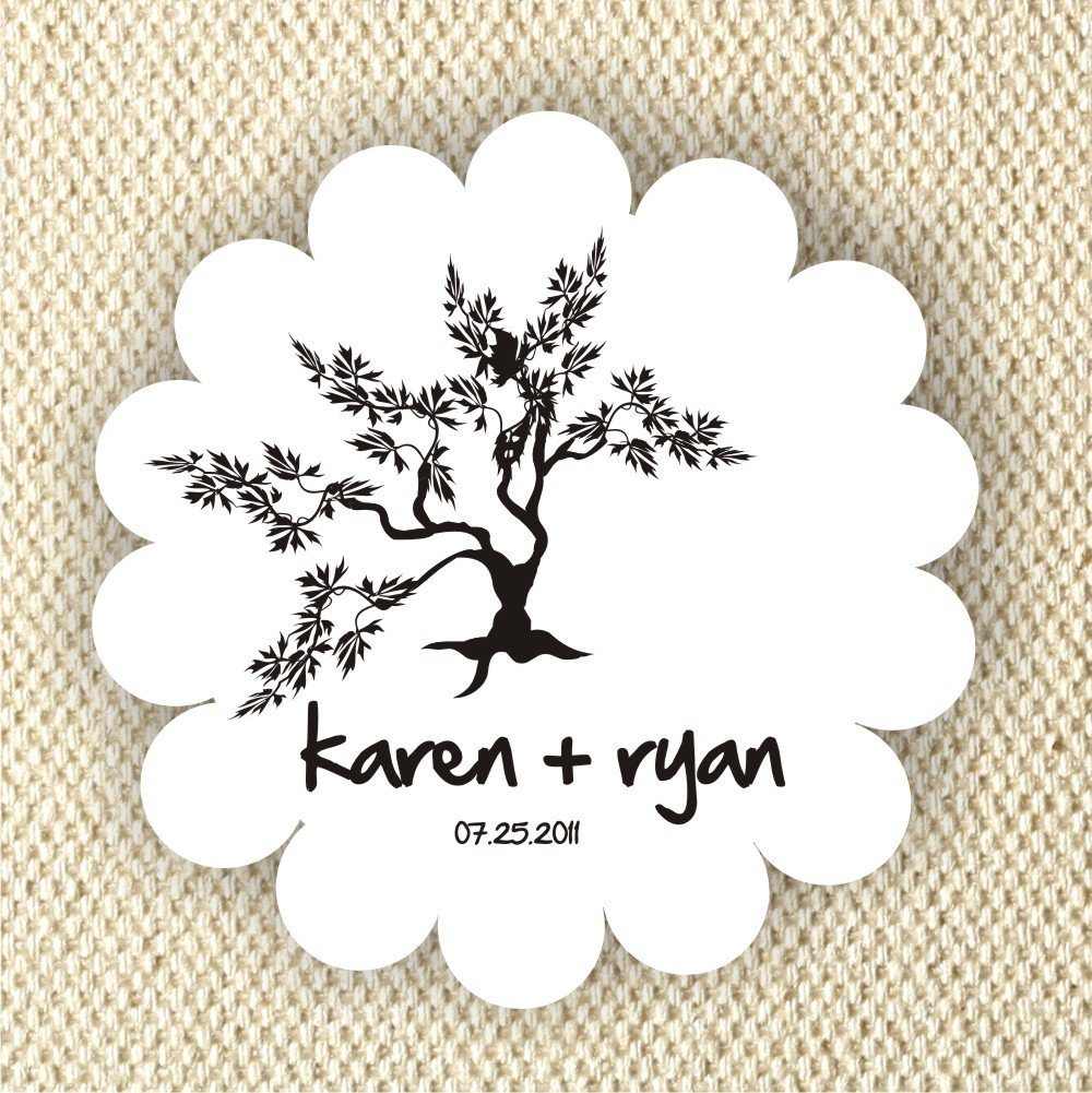 Amazon.com: Personalized Wedding Favor Labels - Custom Wedding Labels - Bridal Shower Labels ...