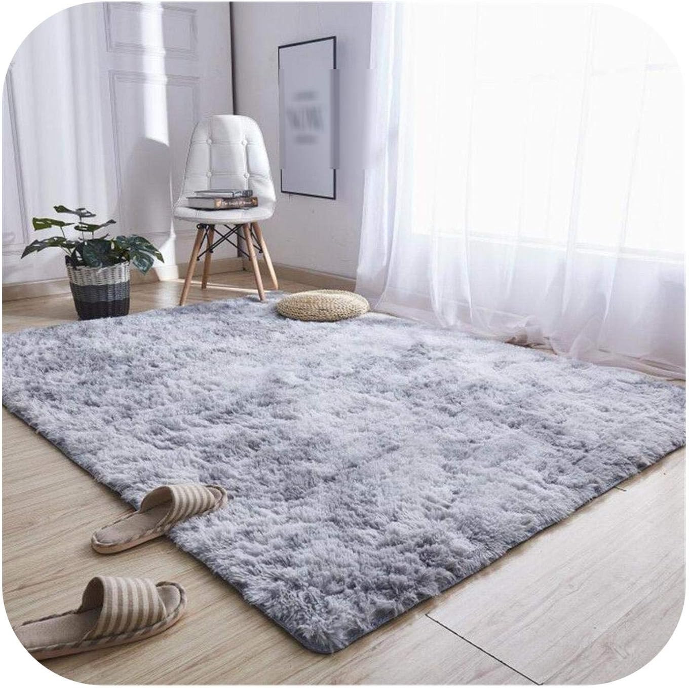 Amazon Com Round Doorway Rug Living Room Bedroom Rug Ultra Soft Modern Area Rugs Shaggy Nursery Home Room Plush Carpet Decor Mat 40x60cm United States Gray Kitchen Dining