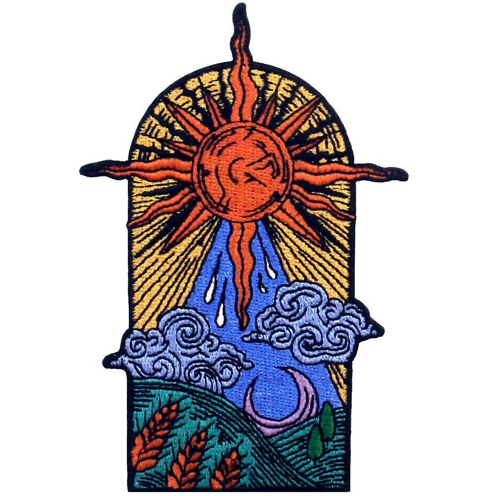 ZEGIN The Sun Patch Embroidered Applique Badge Iron On Sew On Emblem