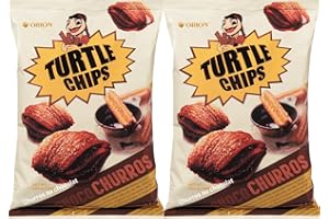 VALUBNDL: TURTLE CHIPS - Korean Snacks - Exotic Chips Corn Thins - Custom VALUBNDL Branded (2 PACK, CHOCO CHURROS)