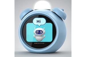 VoxNimbus AI Kids Alam Cleck with Voice Control, Children's Focus Ready to Rise Sleep Trainer, AI Assistant Smart Cleck, Sound Machine OK to Wake for Toddlers Kids, Digital Partner for Girls Boys