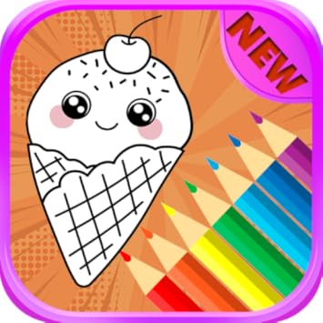 52 Ice Cream Shop Coloring Book Best HD