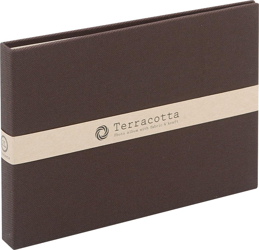 Terracotta 40 pocket Fabric Frame photo album TER-2LP Brown