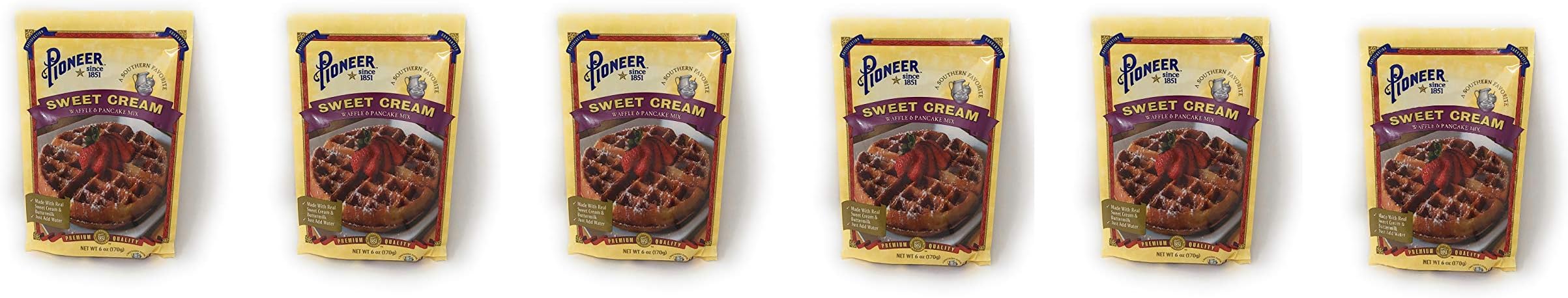 Pioneer Sweet Cream Waffle & Pancake Mix ~ 6-6 oz bags
