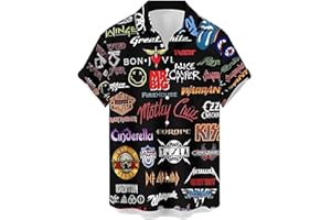 KLUYUEXIN Bowling Shirt for Men Retro Funny Short Sleeve Button Down Shirt Summer Hawaiian Party Camp Shirt