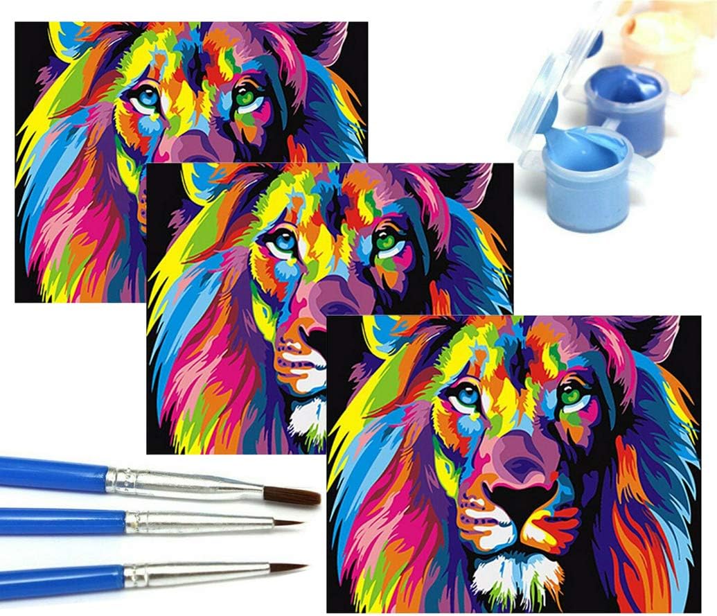 DIY Filling Oil Canvas Paint by Number Kit MultiColored