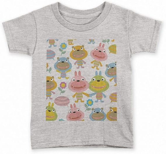 Amazon Igsticker プリント Tシャツ キッズ 子供 110 サイズ Size おしゃれ クルーネック 灰色 グレー T Shirt アニマル うさぎ 花 キャラクター イラスト Tシャツ カットソー 通販